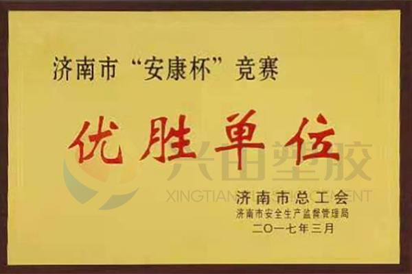 濟(jì)南市“安康杯”競賽優(yōu)勝單位（2017年）